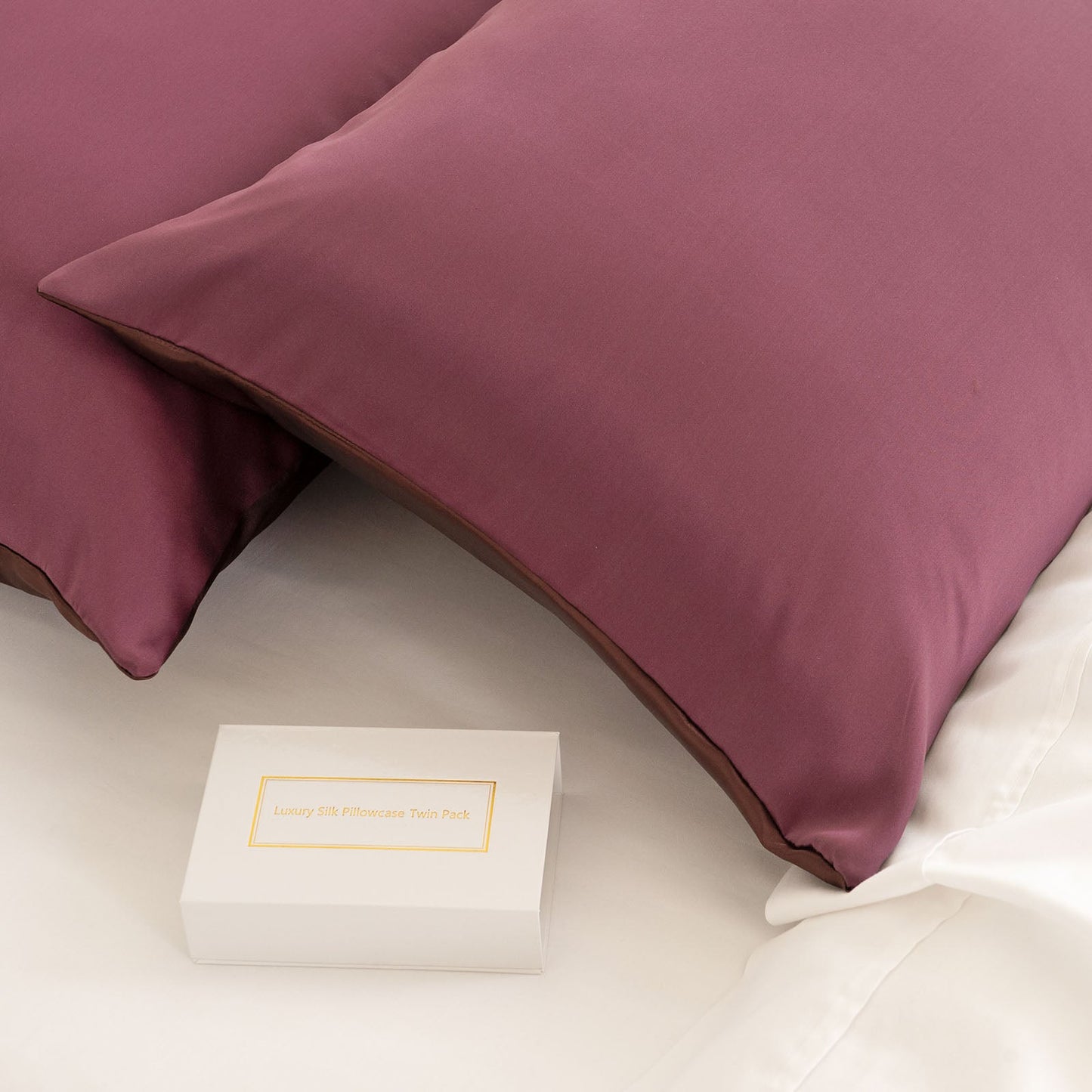 Silk Pillow Case Twin Pack Size: 51X76cm Malaga Wine