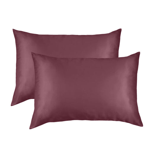 Silk Pillow Case Twin Pack Size: 51X76cm Malaga Wine