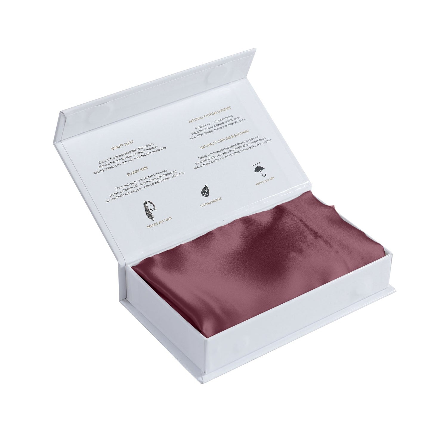 Silk Pillow Case Twin Pack Size: 51X76cm Malaga Wine