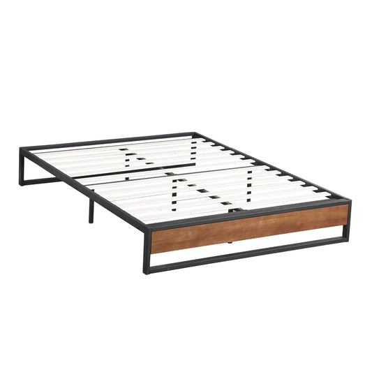 Sorrento Metal And Wood Bed Base Single