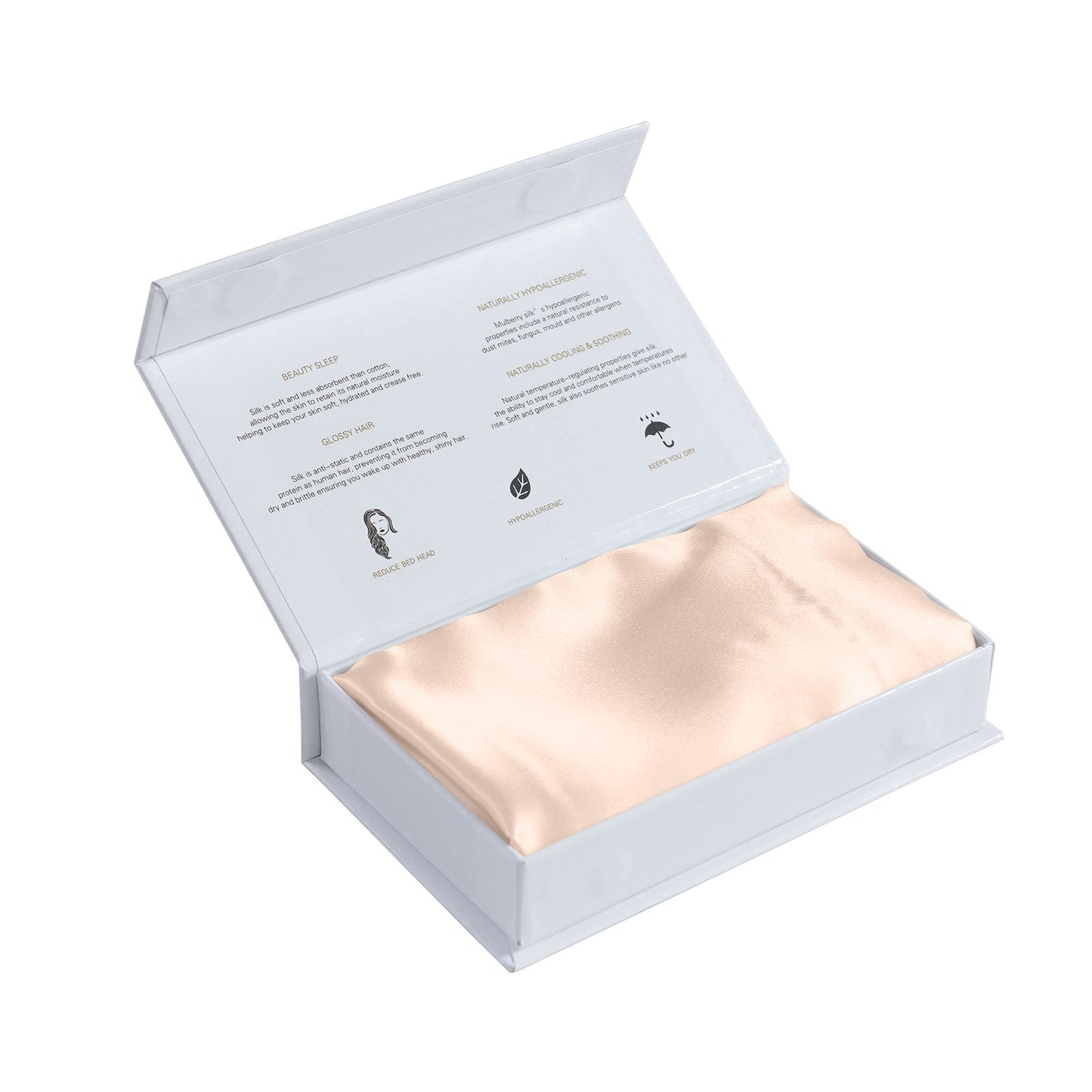 Pure Silk Pillow Case By Royal Comfort (Single Pack) - Champagne Pink