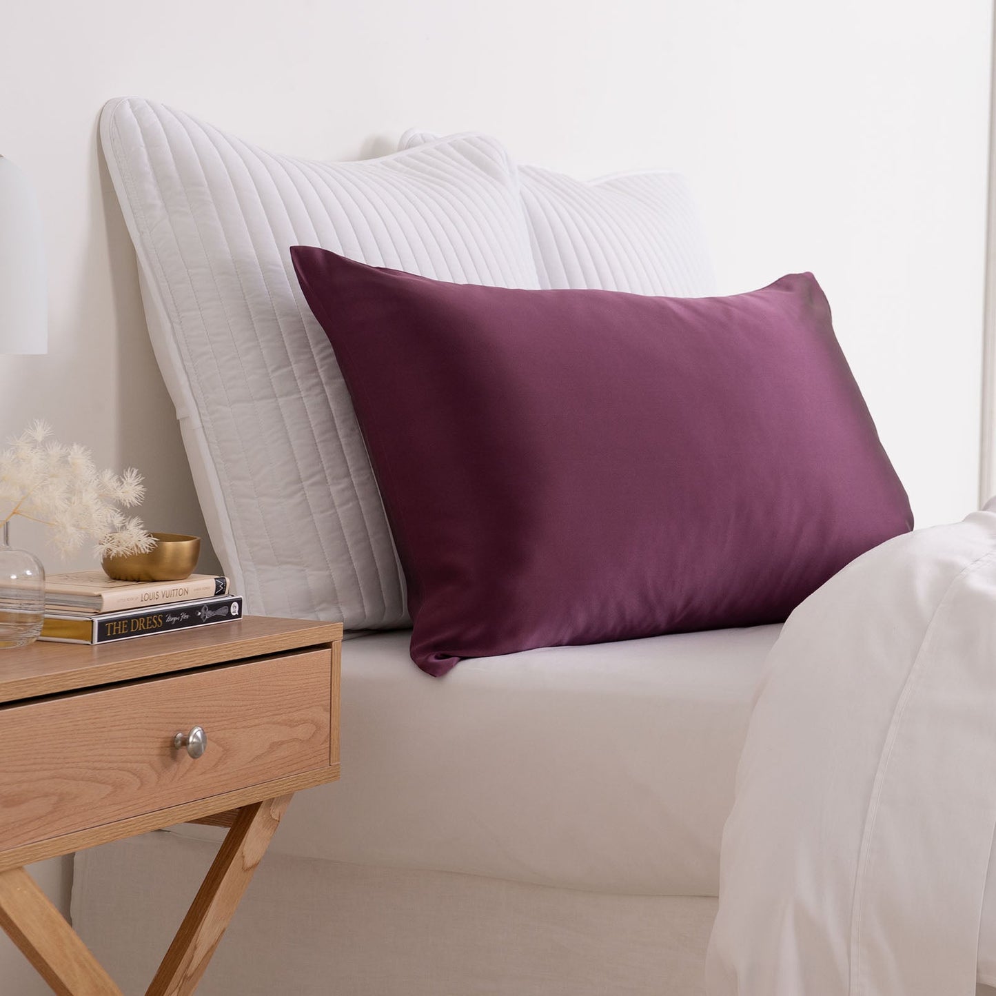 Pure Silk Pillow Case By Royal Comfort (Single Pack) - Malaga Wine