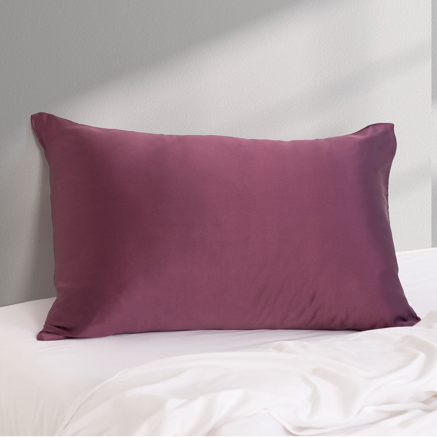 Pure Silk Pillow Case By Royal Comfort (Single Pack) - Malaga Wine