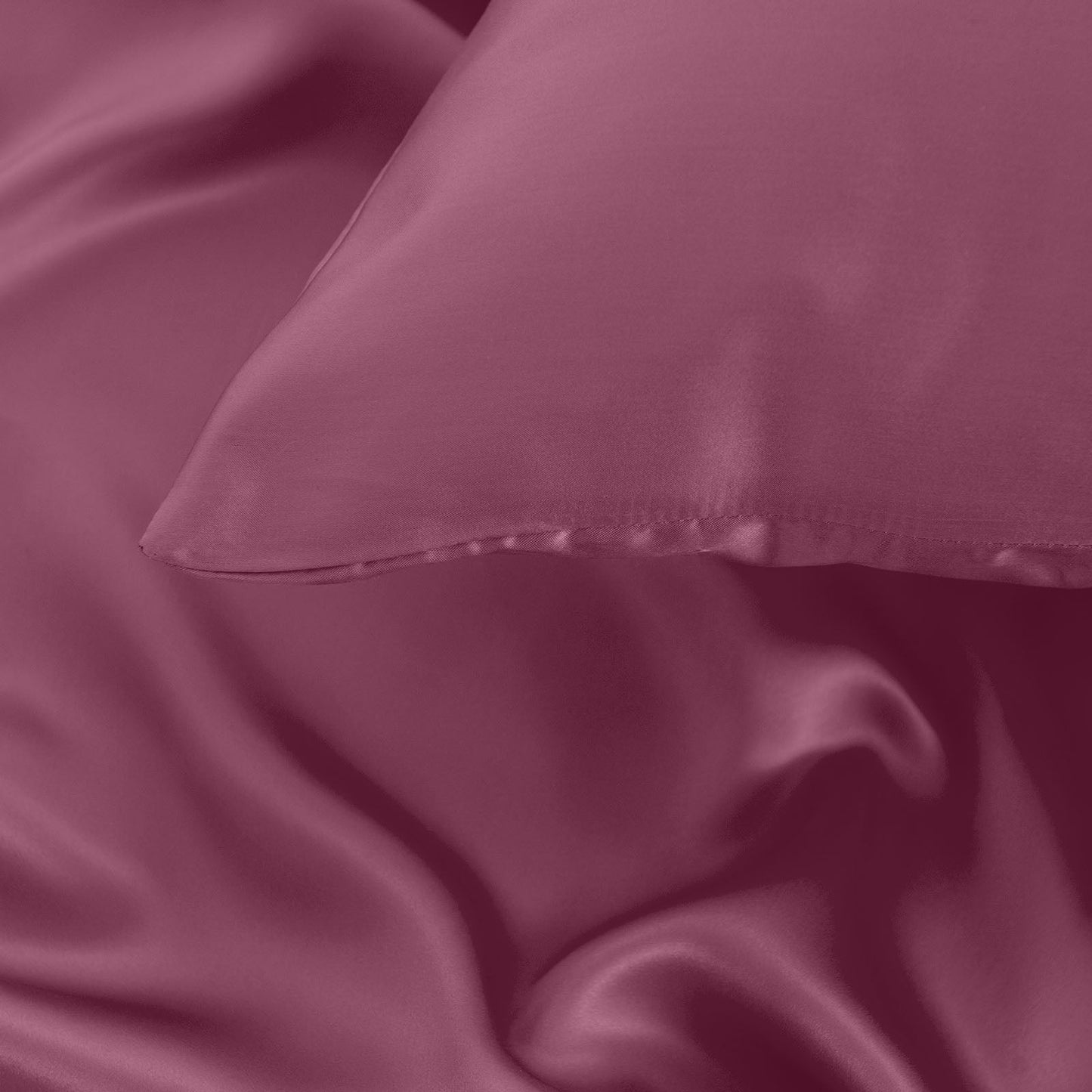 Pure Silk Pillow Case By Royal Comfort (Single Pack) - Malaga Wine