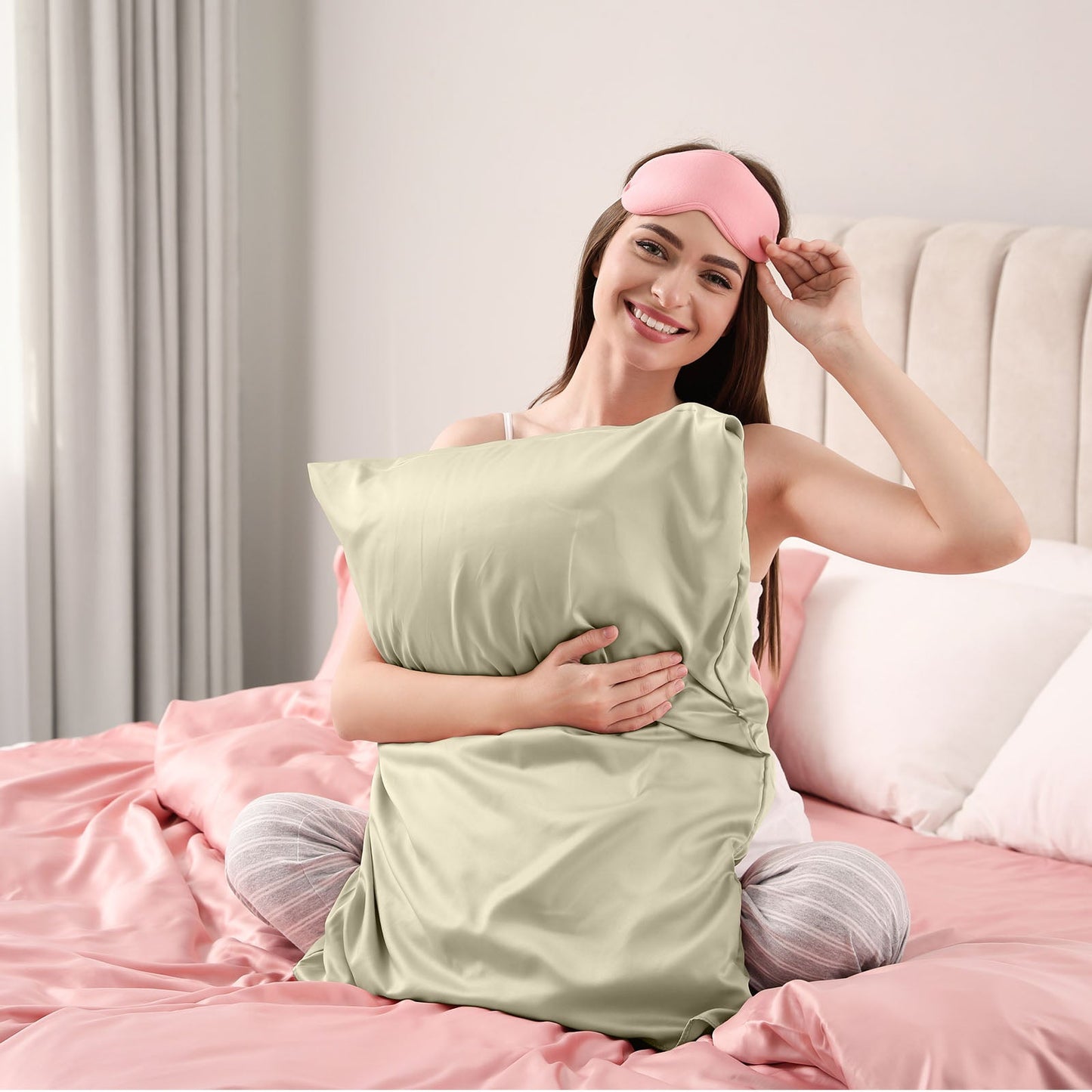 Pure Silk Pillow Case By Royal Comfort (Single Pack) - Sage
