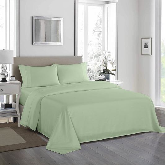Royal Comfort - 1200Tc Ultrasoft 4 Pc Sheet Set Double Sage Green