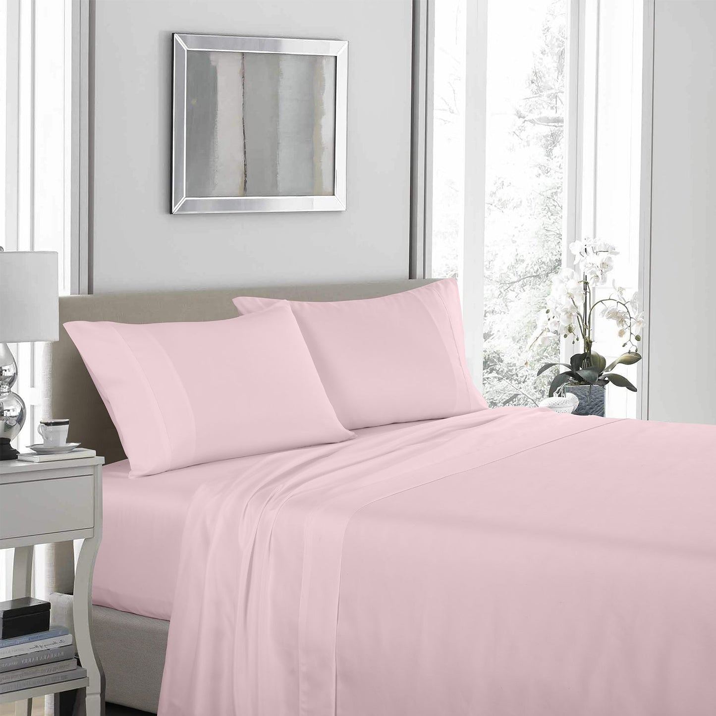 Royal Comfort 1200Tc Ultrasoft 4 Pc Sheet Set King Soft Pink