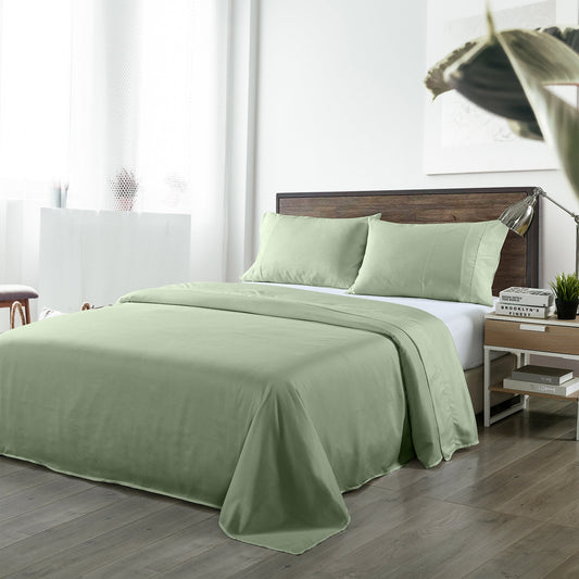 Royal Comfort Blended Bamboo Sheet Set Sage Green - Queen