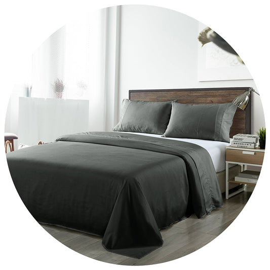 Royal Comfort Blended Bamboo Sheet Set Charcoal King Size