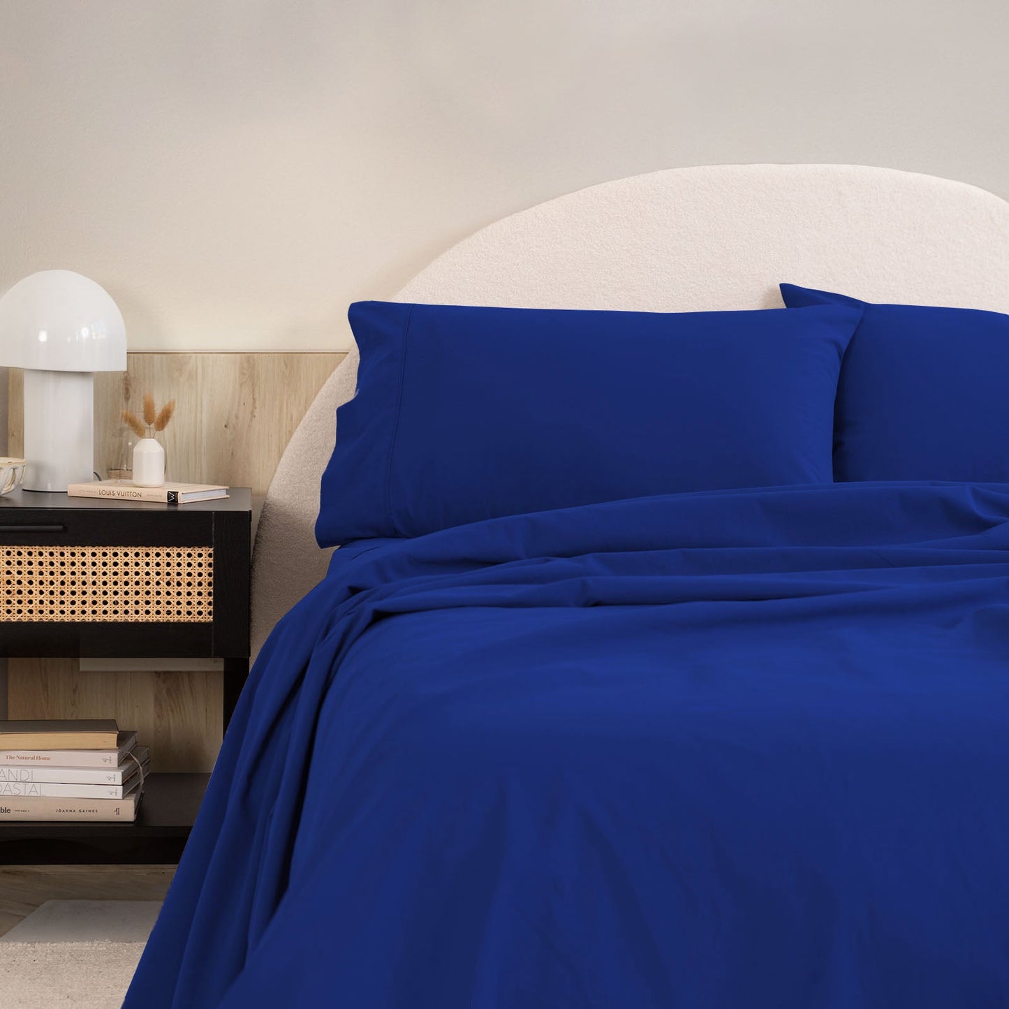 Royal Comfort Vintage Washed 100 % Cotton Sheet Set Single Blue