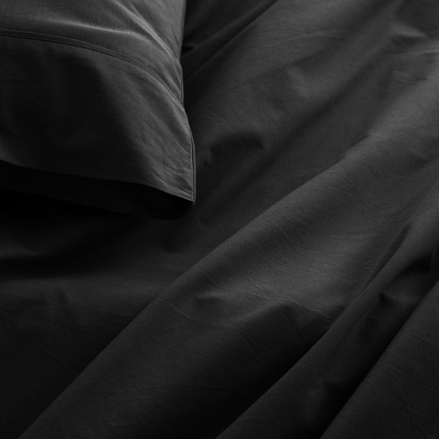 Royal Comfort Vintage Washed 100 % Cotton Sheet Set Single Charcoal