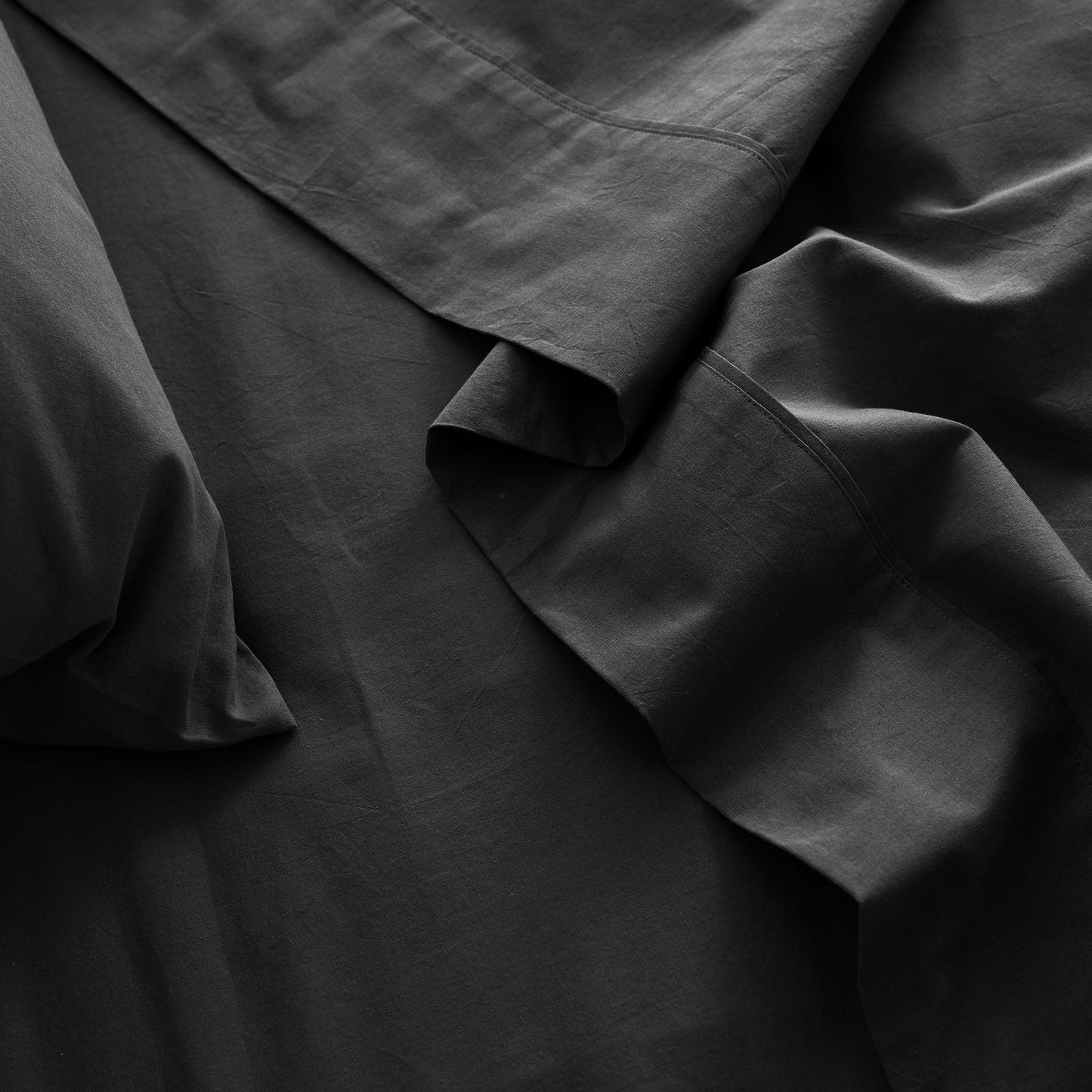Royal Comfort Vintage Washed 100 % Cotton Sheet Set Single Charcoal