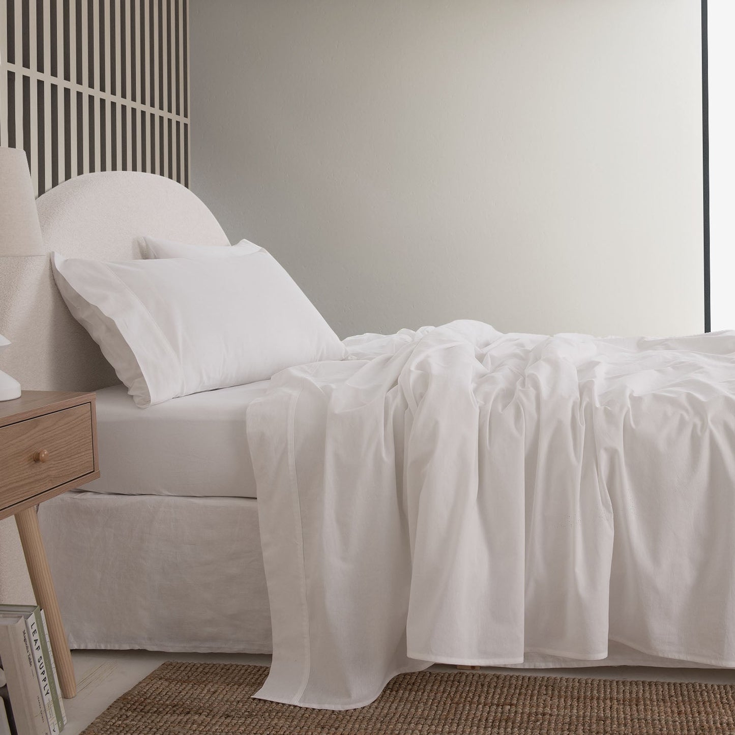 Royal Comfort Vintage Washed 100% Cotton Sheet Set King White