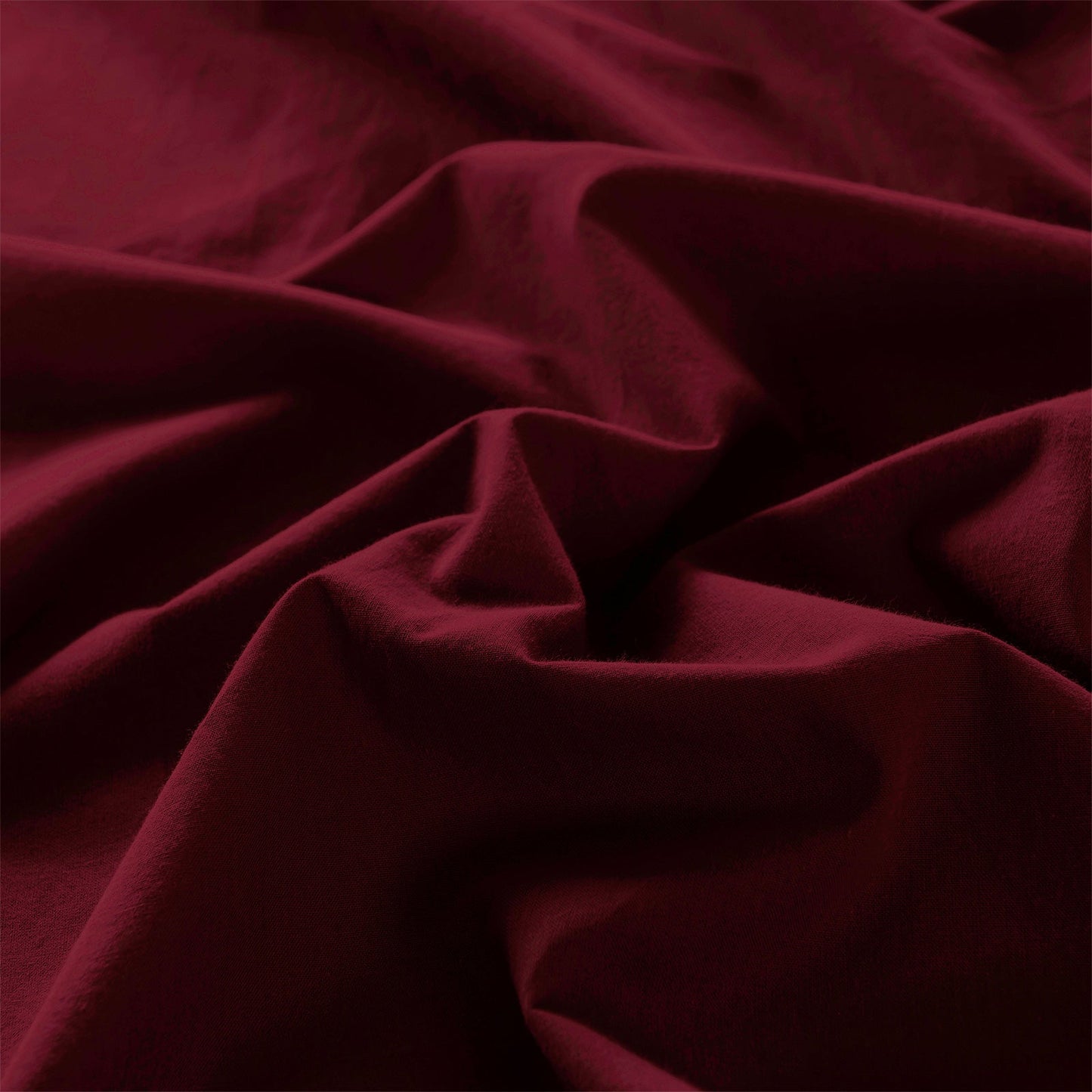 Royal Comfort Vintage Washed 100 % Cotton Quilt Cover Set Single Mulled Wine