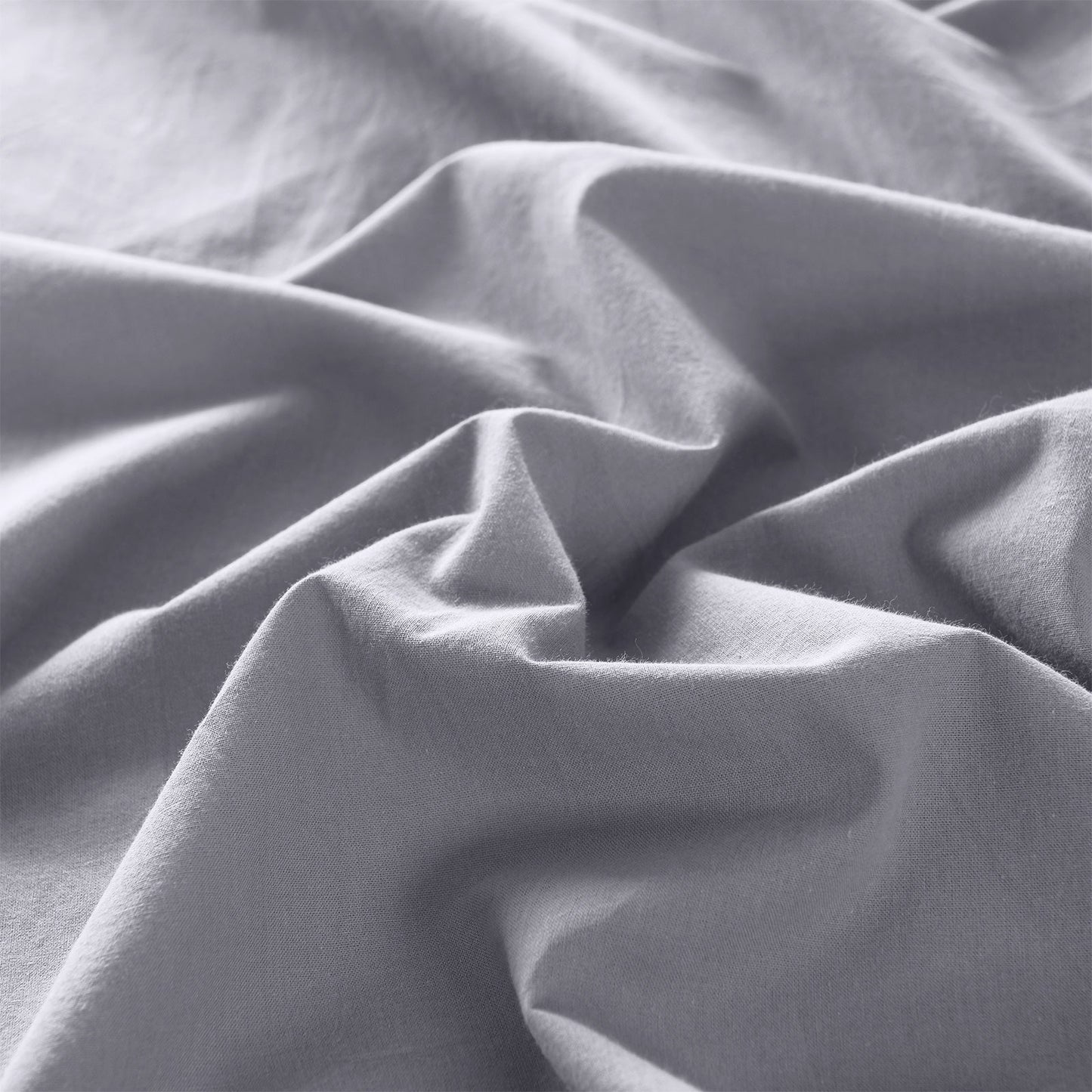 Royal Comfort Vintage Washed 100 % Cotton Quilt Cover Set Queen Grey