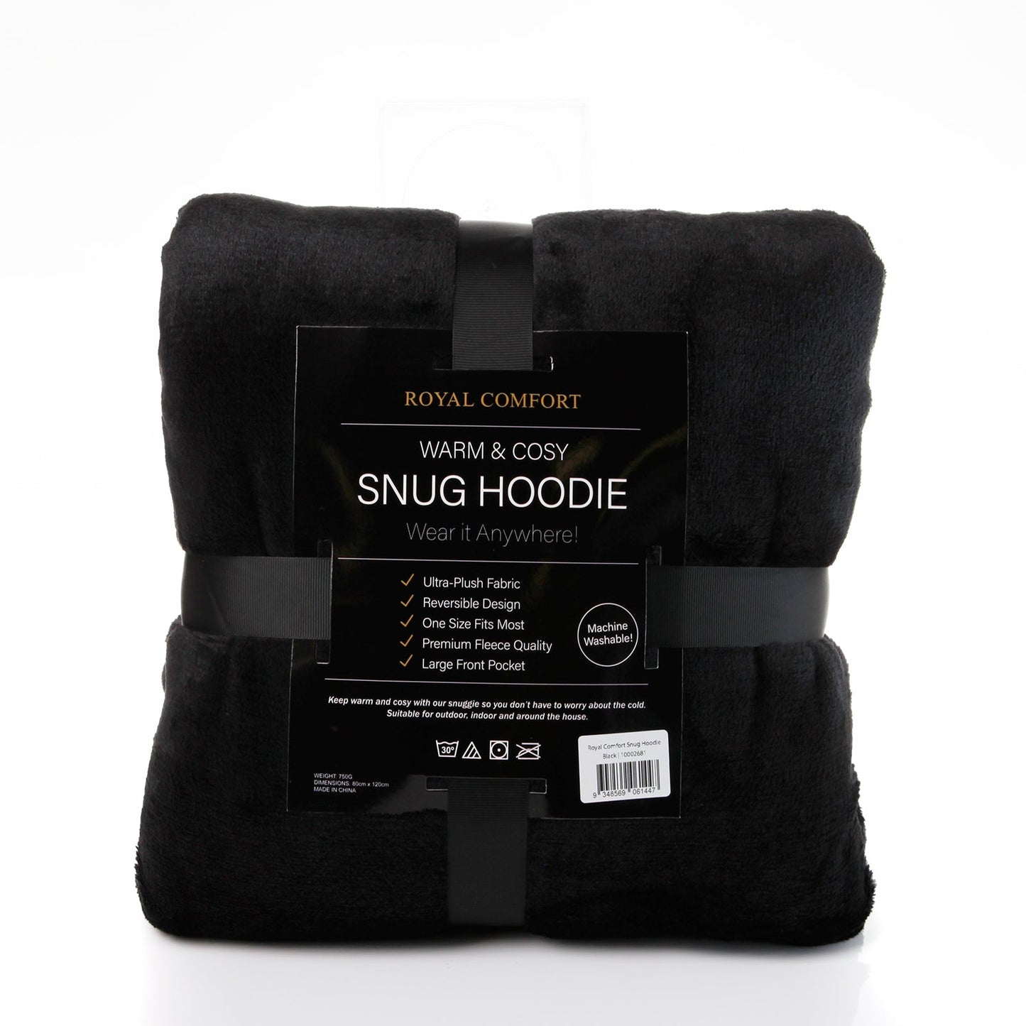Royal Comfort Snug Hoodie Black