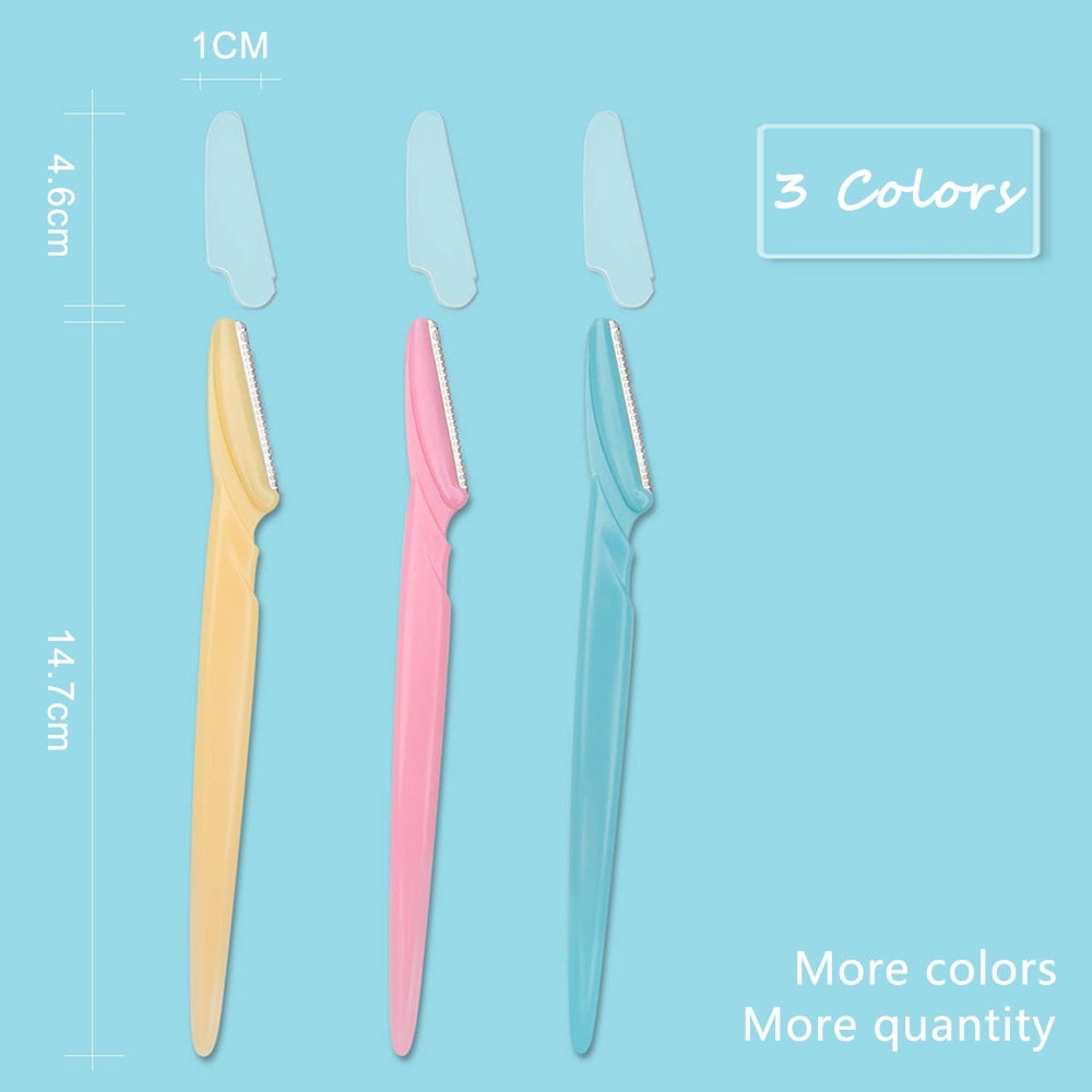 100Pcs Eyebrow Trimmer Blade Shaping Knife Brow Epilation Face Blades Hair Removal Scraper Shaver Woman Makeup Tools