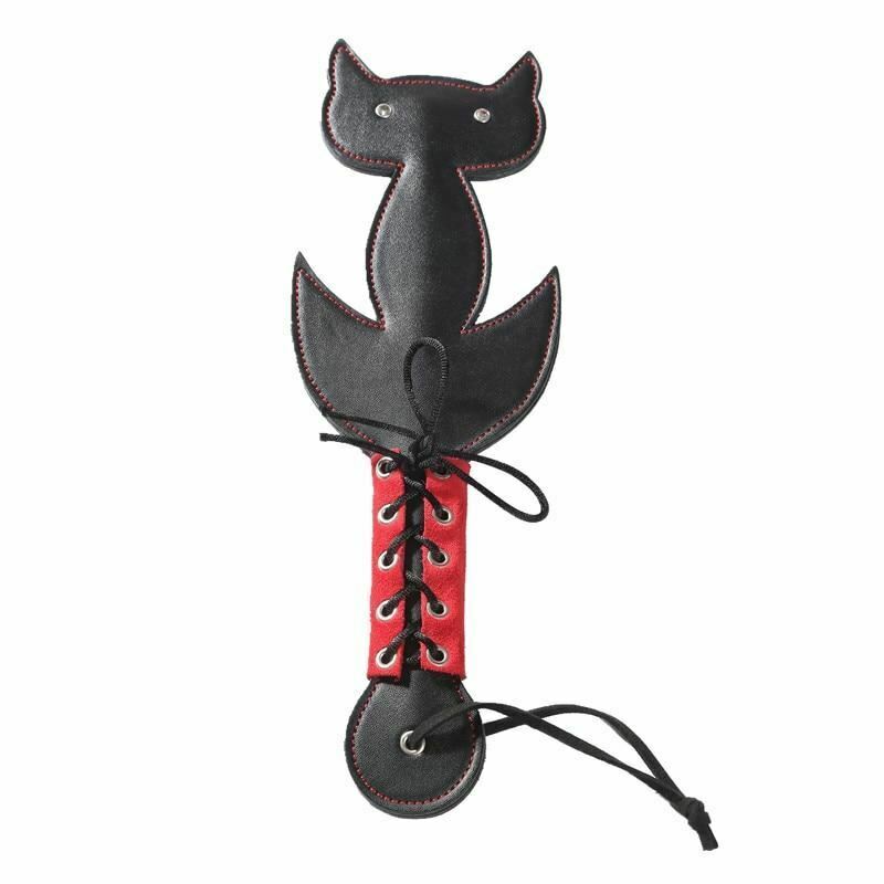 Bdsm Novelty Spanking Cat Paddle Lace Up Handle Kitten Kink Fetish