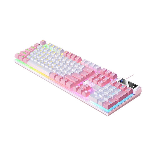 104 Keys Mechanical Gaming Keyboard Wired Backlit Typewriter Style