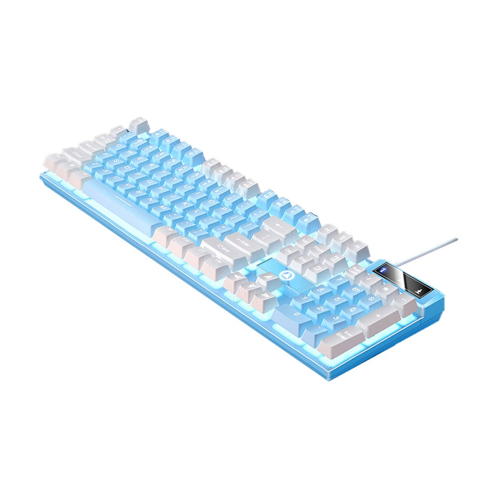 104 Keys Mechanical Gaming Keyboard Wired Backlit Typewriter Style