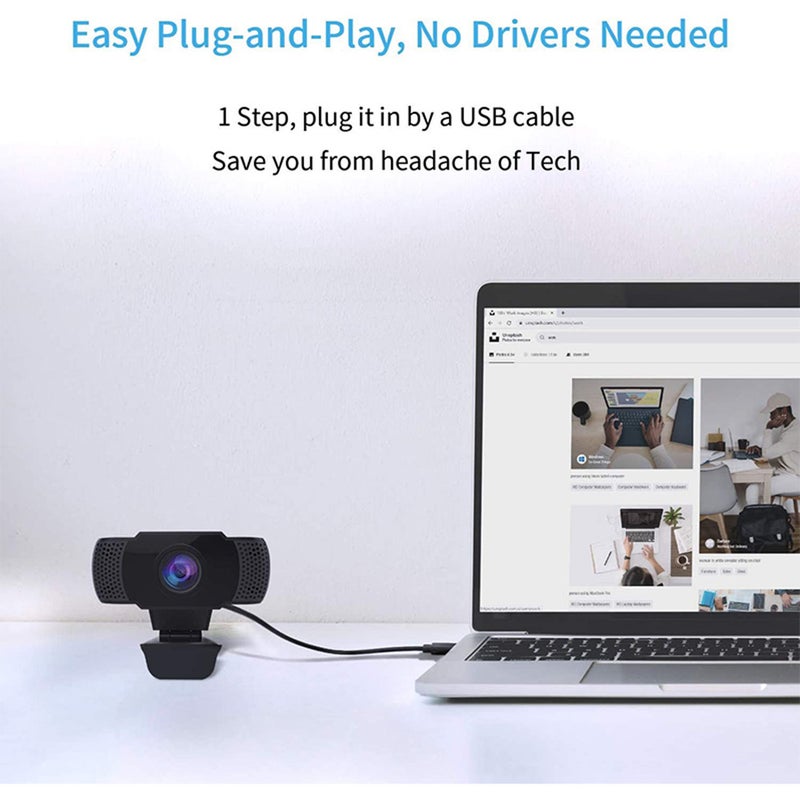 1080P Webcam With Microphone Wansview Usb 2.0 Desktop Laptop Computer Camera Auto Light Correction