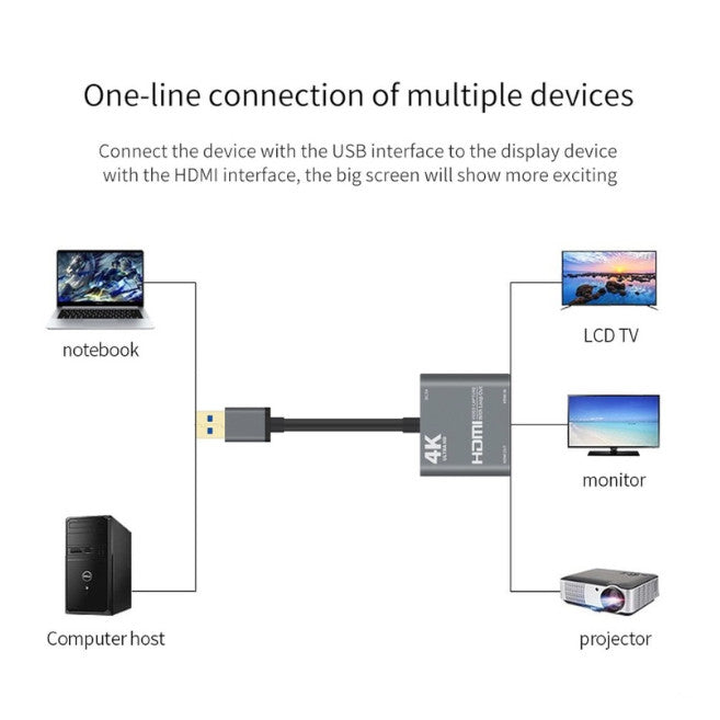 1080P 60Fps 4K Video Capture Card Conferencing Audio Multifunction Hdmi Usb3.0