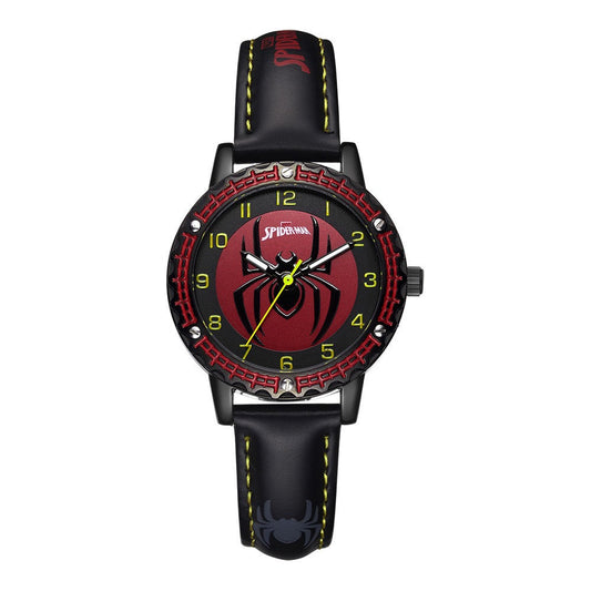 Children Spiderman Quartz Watch Luminous Pointer Boy's Wristwatch