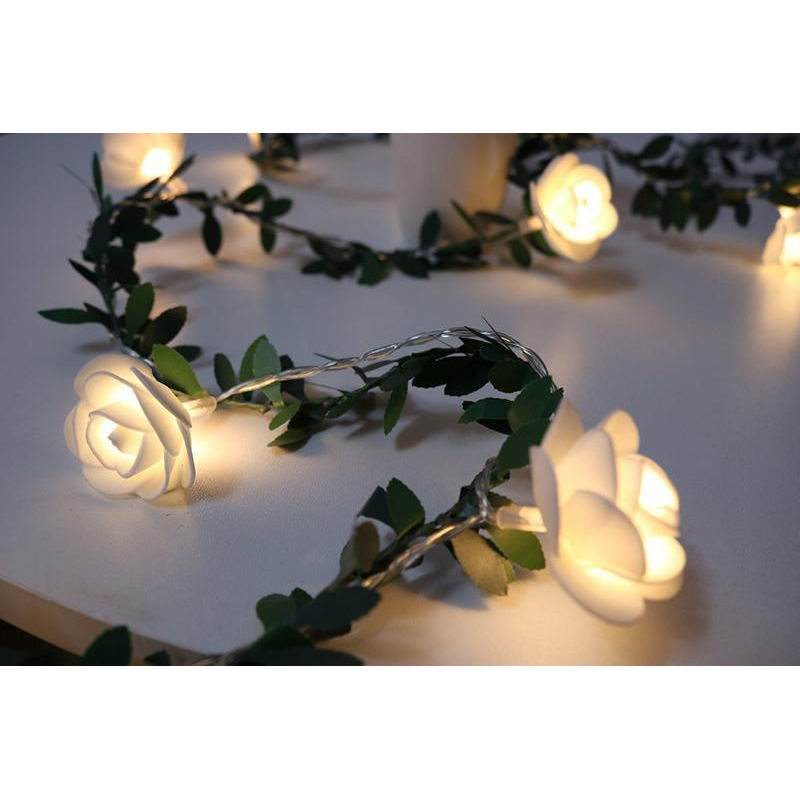 10 / 20 40Leds Rose Flower Fairy String Lights Battery Powered