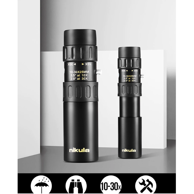 10 30X25 Zoom Monocular High Quality Telescope Pocket Binoculo Optical Prism Scope No Tripod