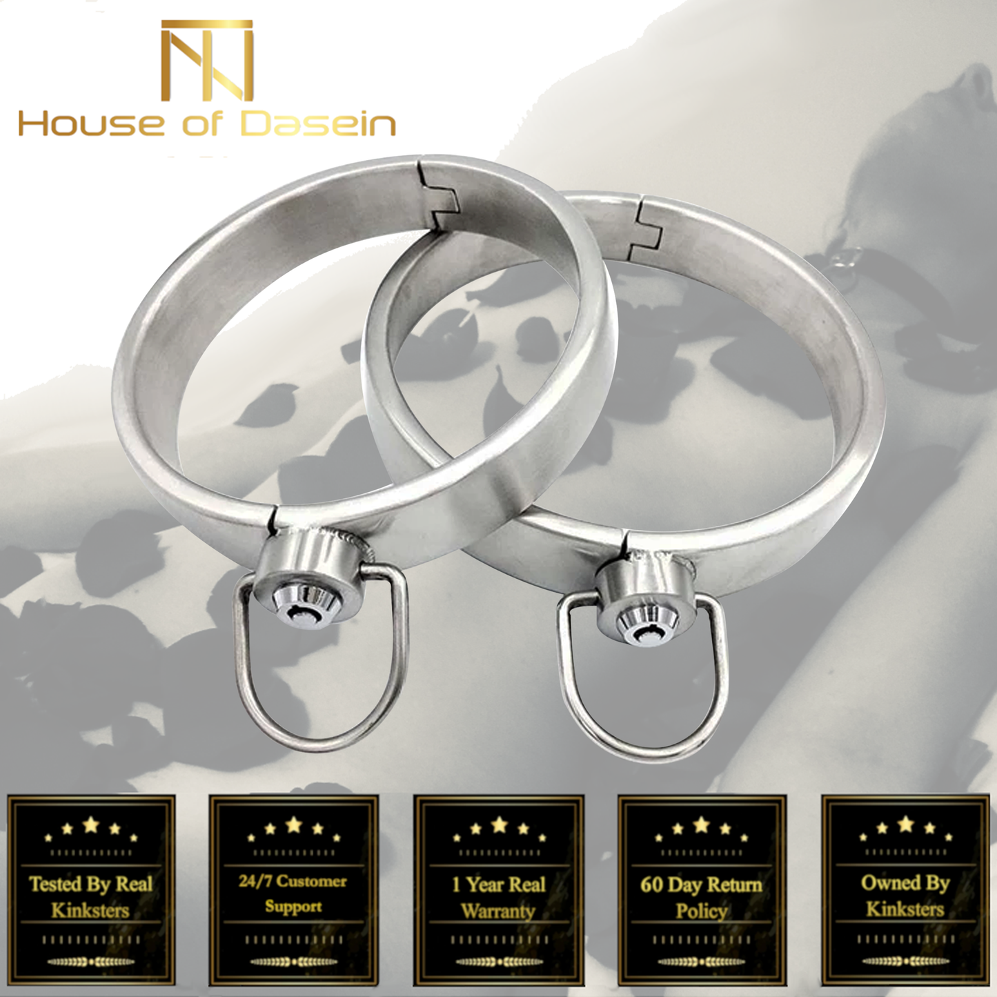 Solid Stainless Steel Lockable Slave Collar Bdsm Bondage Restraints