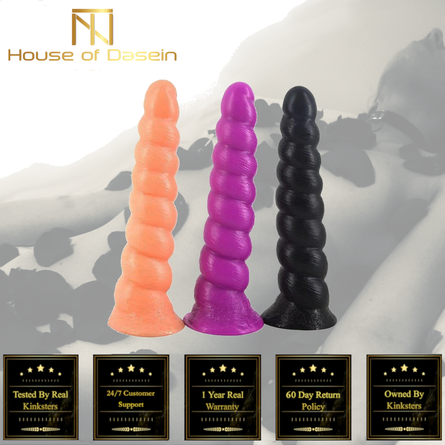 Thick Spiral Big Dildo Long Anal Plug Dong Suction Cup Masturbation Large