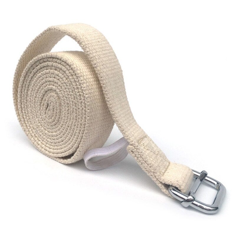 10Ft Yoga Stretching Strap Cotton Exercise Grey