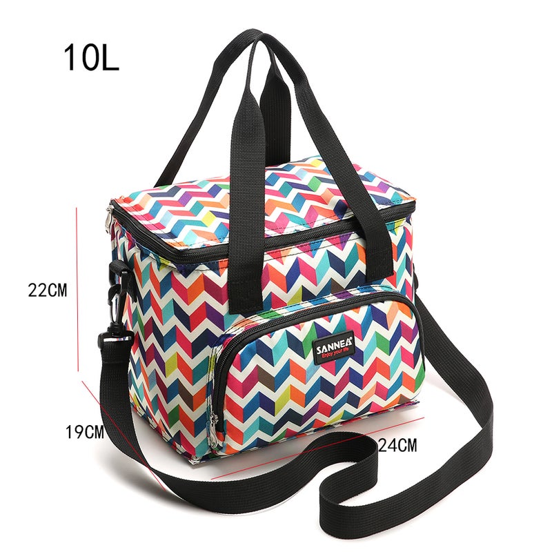 10L Thermal Food Picnic Lunch Bags Cooler Box Portable Multifunction