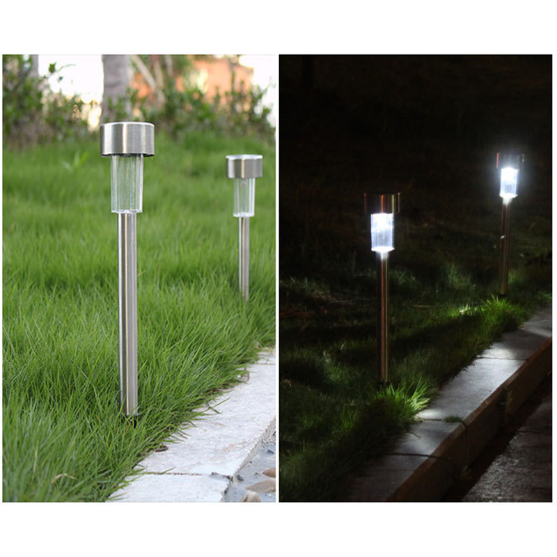 10Pack Solar Garden Lights Stainless Steel Waterproof Led Powered Pathway Outdoor Landscape Lighting For Lawn Patio Yard