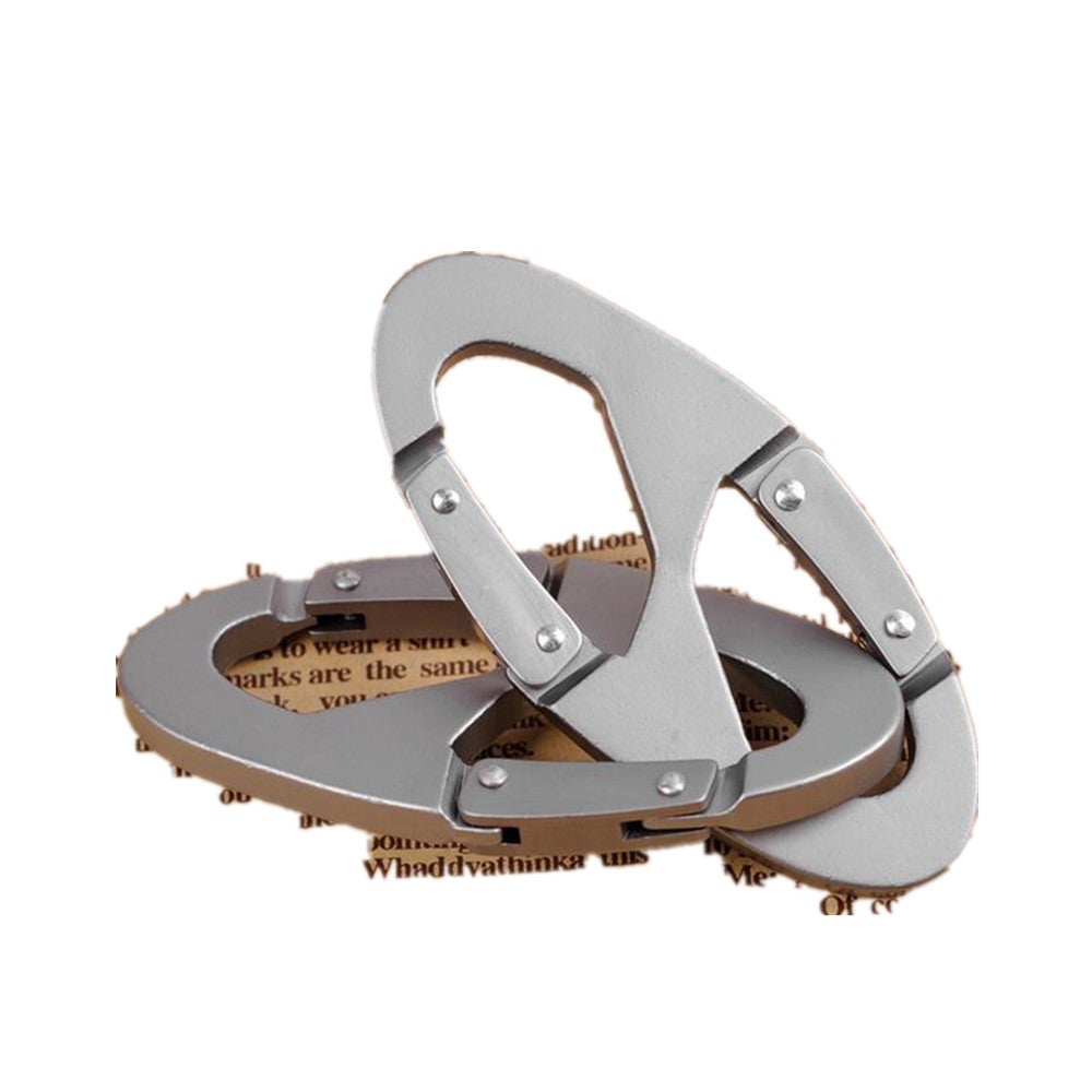 10Pcs Carabiner Buckle 8 Shaped Aluminum Metallic Color Snap Clip Hook Keychain Hiking Bottle Climbing Accessori