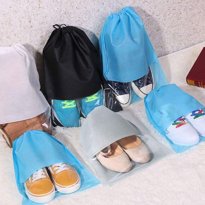 Shoe Organisers 10Pcs Drawstring Storage Bag With See Through