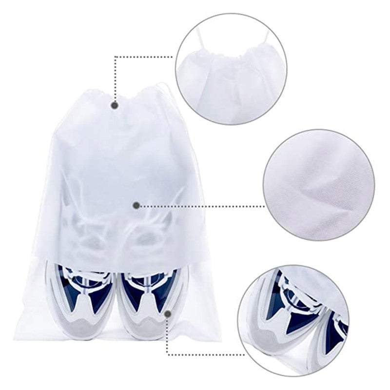 Shoe Organisers 10Pcs Drawstring Storage Bag With See Through