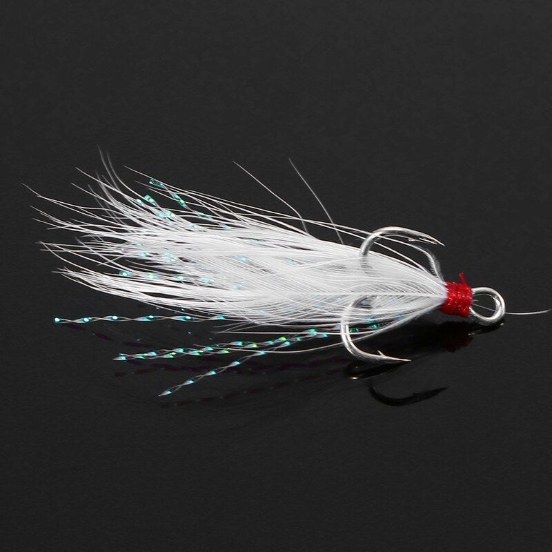 10Pcs Feather Hooks Fishing With Luminous
