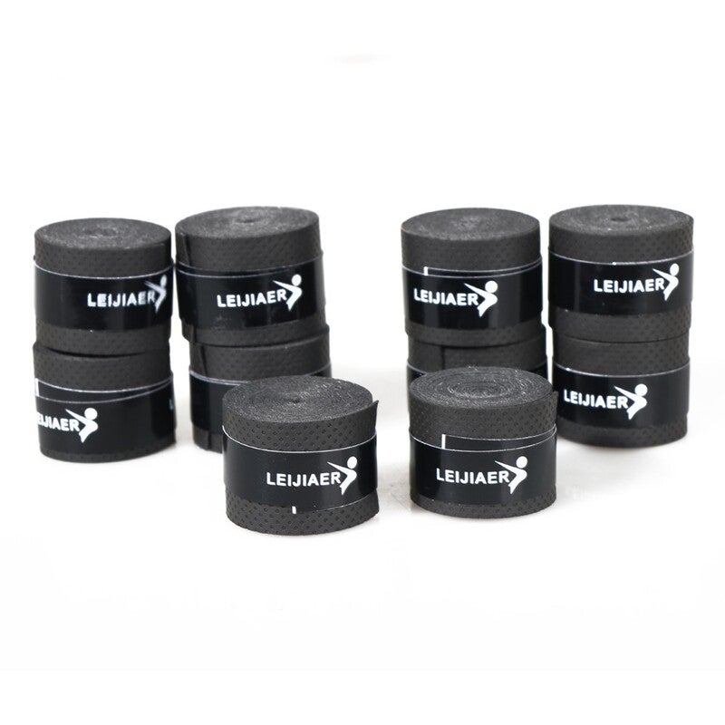 10Pcs Lot Tennis Racket Grip Tape Black