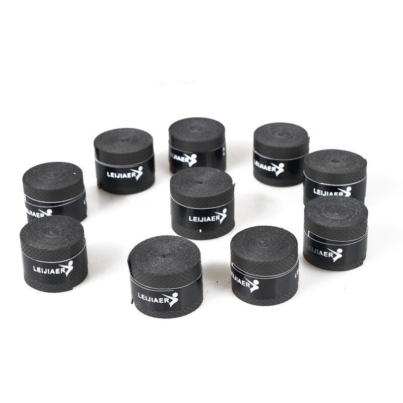 10Pcs Lot Tennis Racket Grip Tape Black