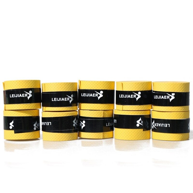 10Pcs Lot Tennis Racket Grip Tape Yellow