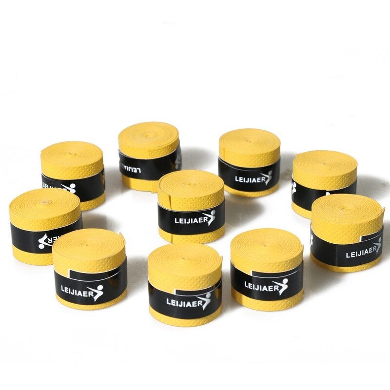 10Pcs Lot Tennis Racket Grip Tape Yellow