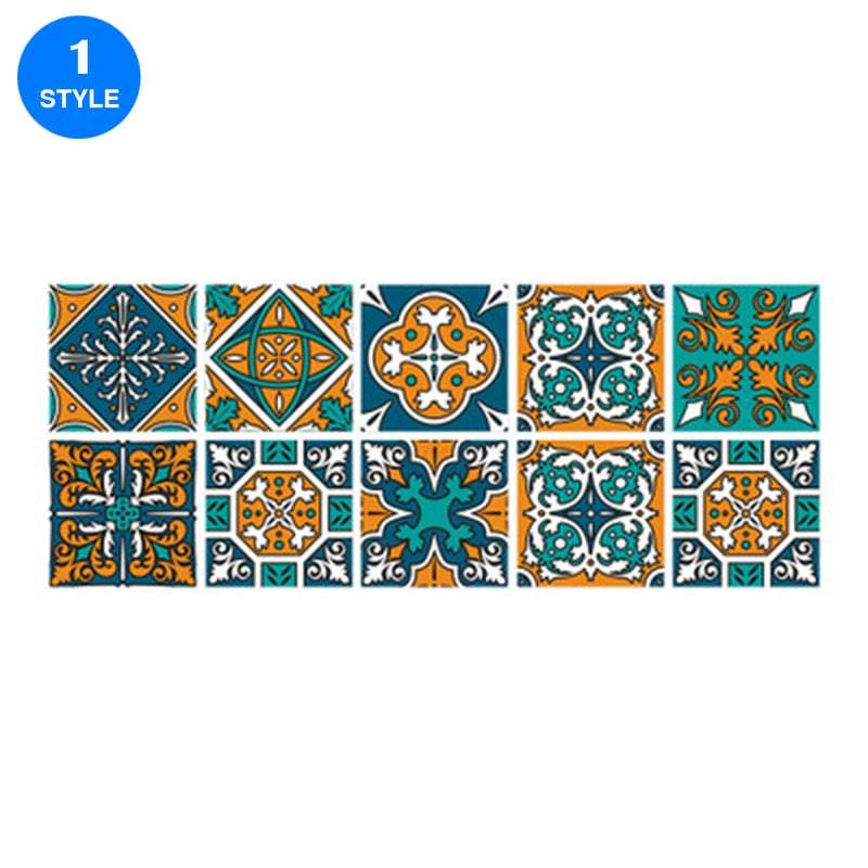 Tile Stickers Moroccan Style Wall 10Pcs / Set Self Adhesive Dcor 15X15cm