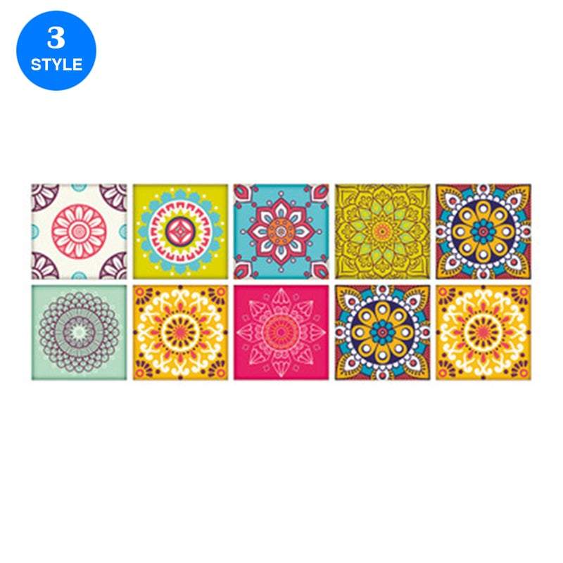 Tile Stickers Moroccan Style Wall 10Pcs / Set Self Adhesive Dcor 15X15cm
