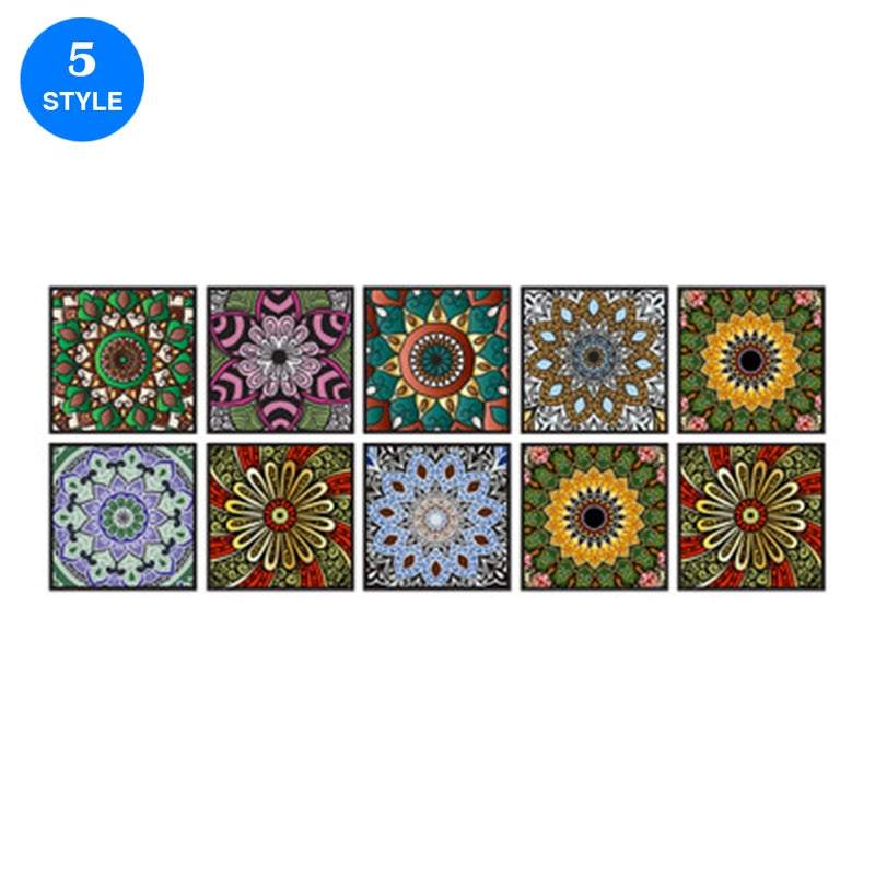 Tile Stickers Moroccan Style Wall 10Pcs / Set Self Adhesive Dcor 15X15cm