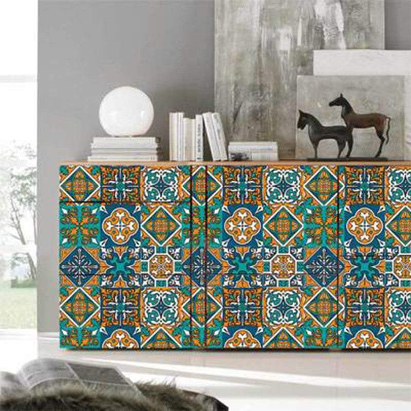 Tile Stickers Moroccan Style Wall 10Pcs / Set Self Adhesive Dcor 15X15cm