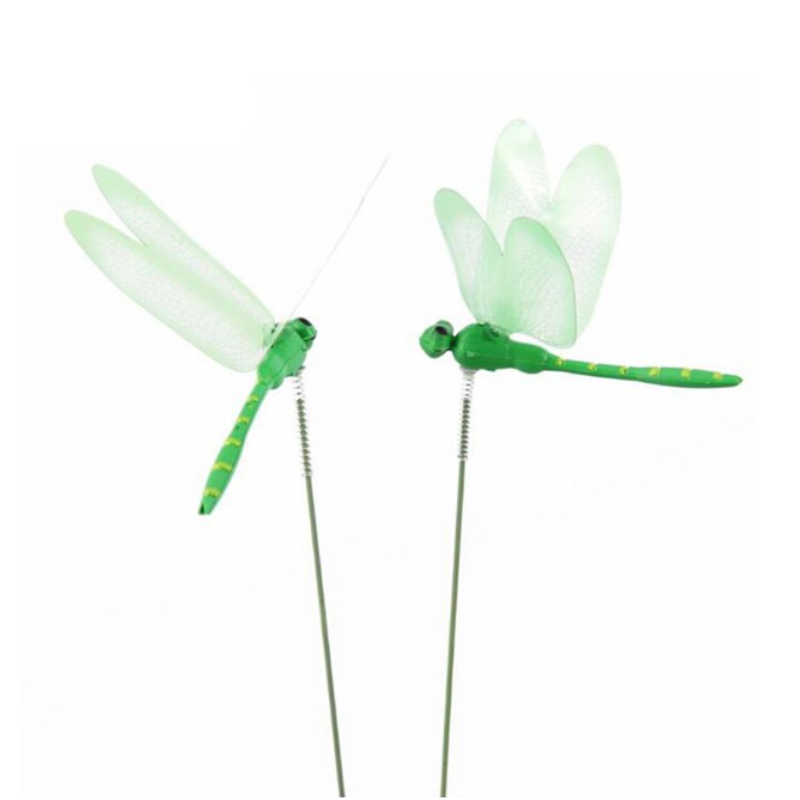 10 Artificial Simulation Dragonfly Stakes Outdoor Garden Yard Lawn Decoration