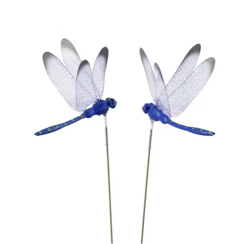 10 Artificial Simulation Dragonfly Stakes Outdoor Garden Yard Lawn Decoration