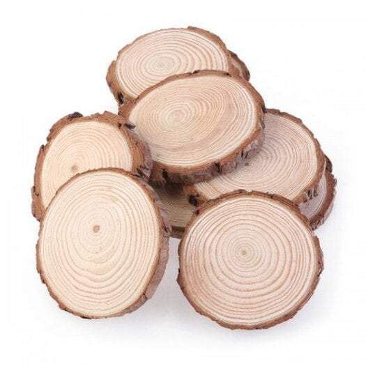 Art Craft 10 / Pcs Diy Wood Circles Natural Round Slices Supplies