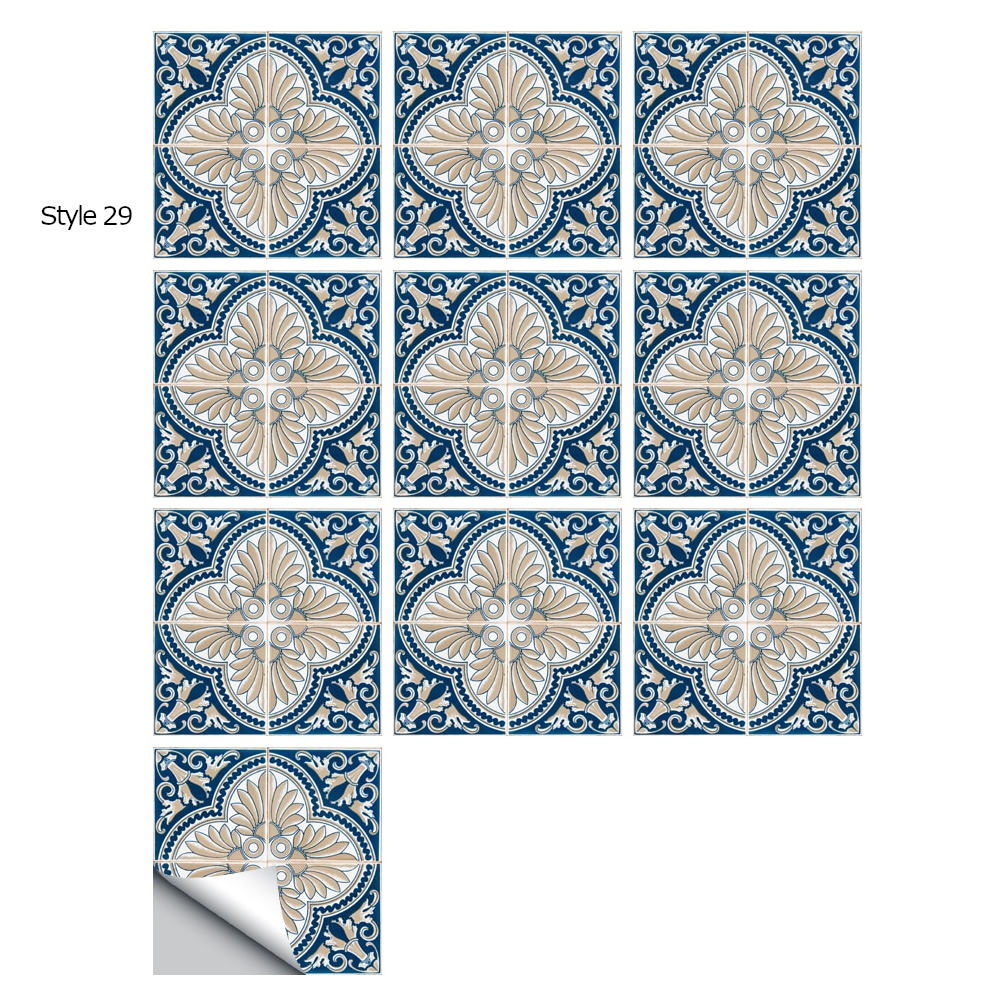 10Pcs/Set Mandala Crystal Hard Film Tiles Wall Stickers Kitchen Bathroom Wardrobe Decoration Art Mural Waterproof Pvc De